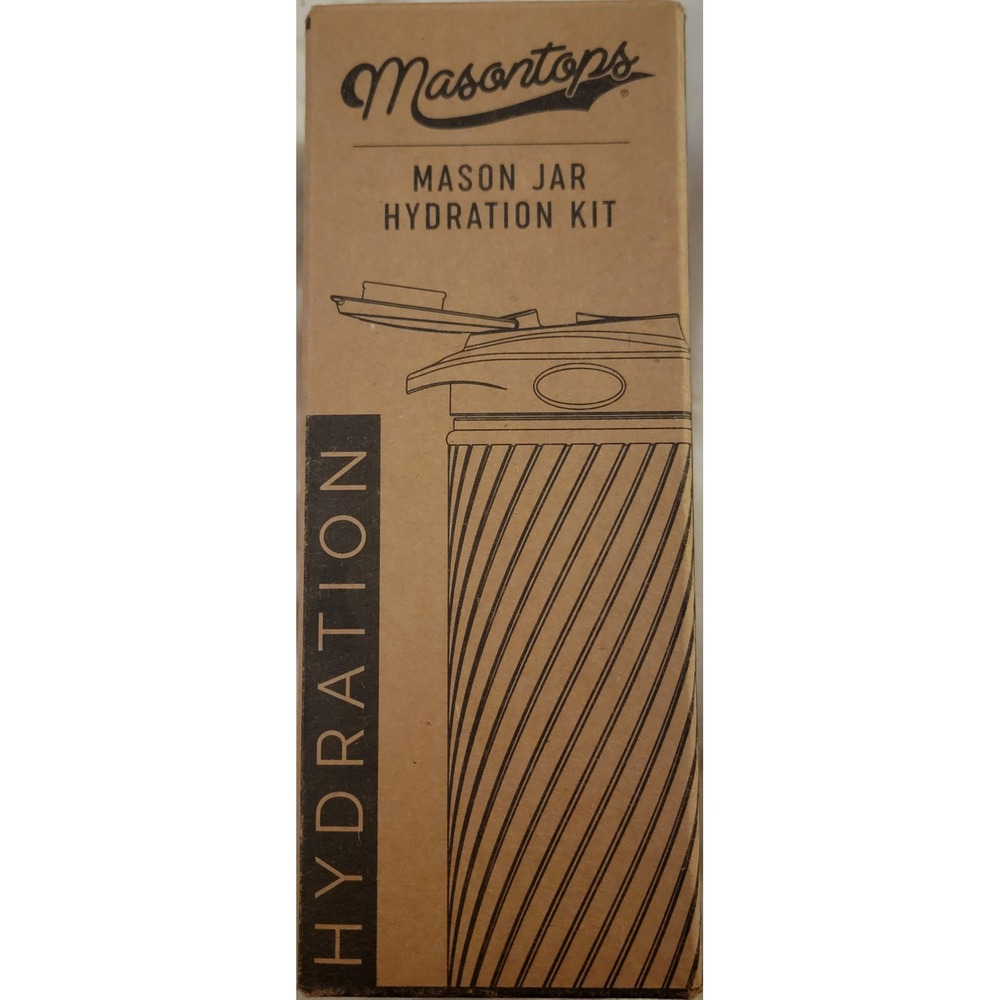 Masontops Mason Jar Hydration Kit Water Bottle Neoprene Sleeve Turquoise 16oz